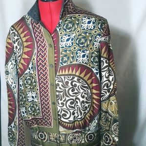 Rare 90's Vintage Nicole Miller Silk Shirt Dress